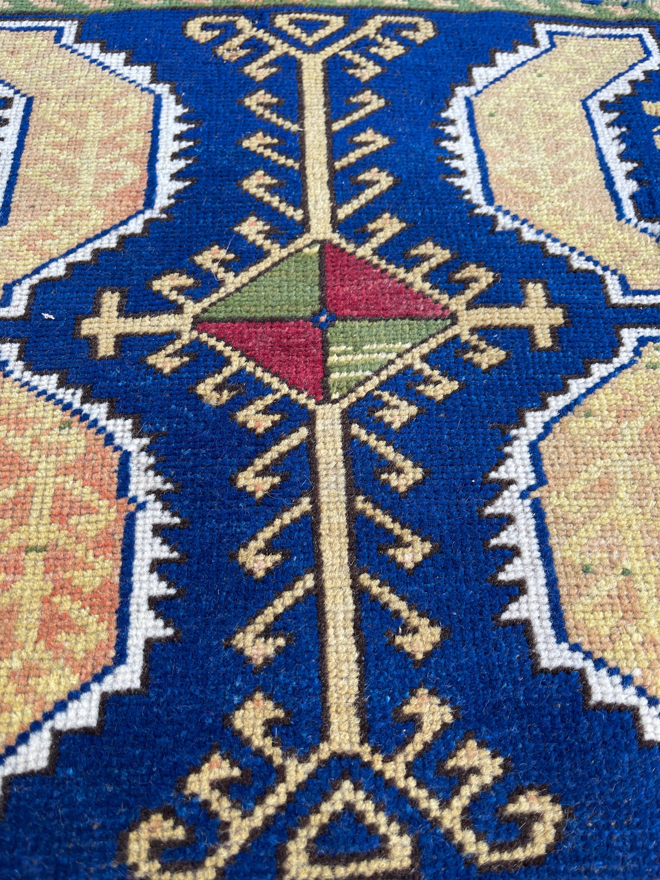 Small Rug Faded Rug Nomadic Rug Entry Rug Turkish Rug Etsy