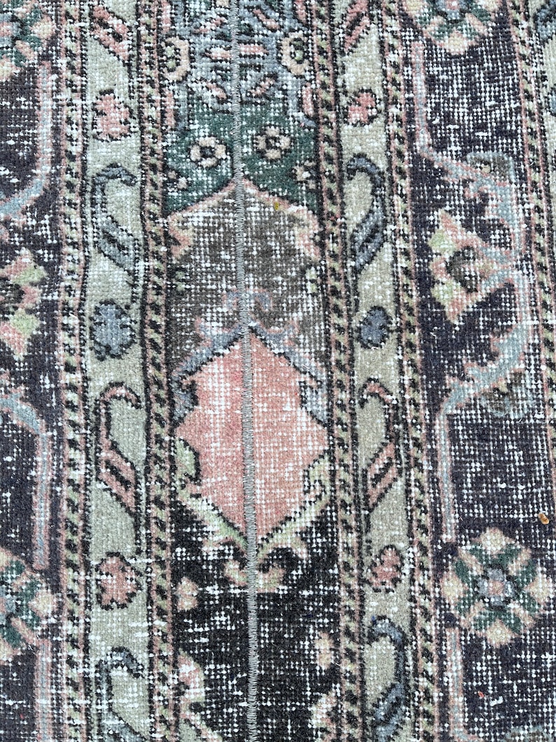 runner rug oushak rug vintage hallway rug turkish rug wool rug hand knotted rug turkey floor rug 2.3 x 12.2 ft.