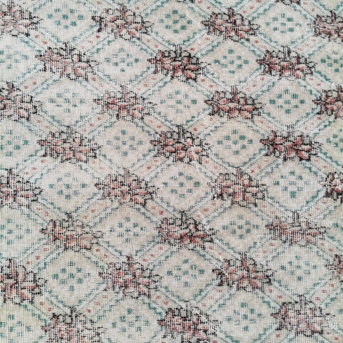 Turkish Rug, Vintage Rug, Oushak Rug, Handmade Rug, Runner Rug,Hallway Rug, Geometric Rug, Stair Rug, shops Antique Rug,3x6.4Ft