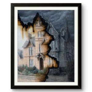 Prim Façade: Print of an Original Oil Painting.