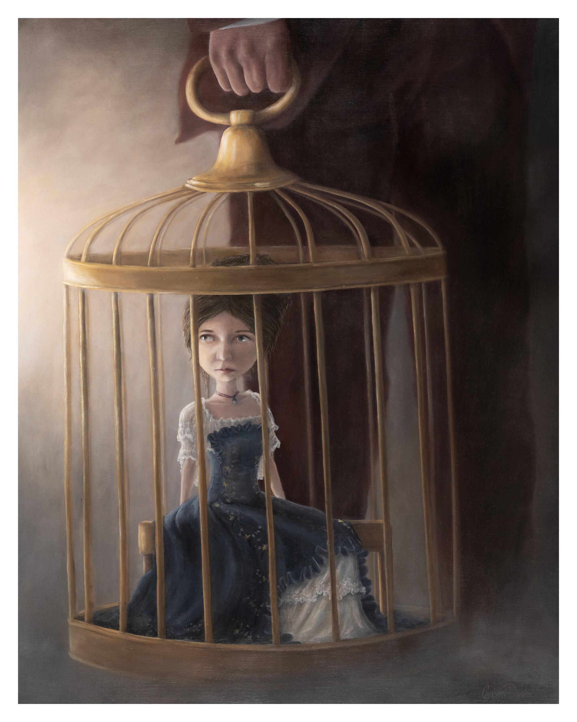Gilded Cage Print of an Original Oil Painting Victorian Etsy