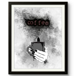 I Take Mine Dark: Print of Original Digital Painting.