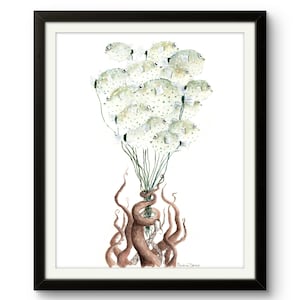 Puffed: Print of Original Watercolor & India Ink Painting.
