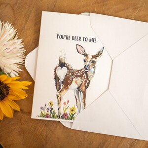 Deer greeting card | Greeting card watercolor | Animal greeting card | Deer | Greeting card | Cute greeting card