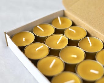 Handgemaakte bijenwas theelichtjes: niet giftig, allergievriendelijk