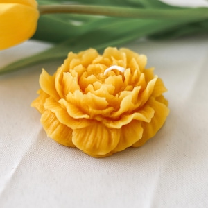 Beeswax flower candle | Pure beeswax candle | Peony candle | Handmade candle | Non-toxic candle | Allergy friendly candle