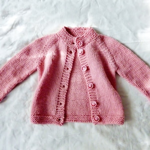Knitting Pattern the Pouder Cardigan top-down. Sizes: 3-4 - Etsy