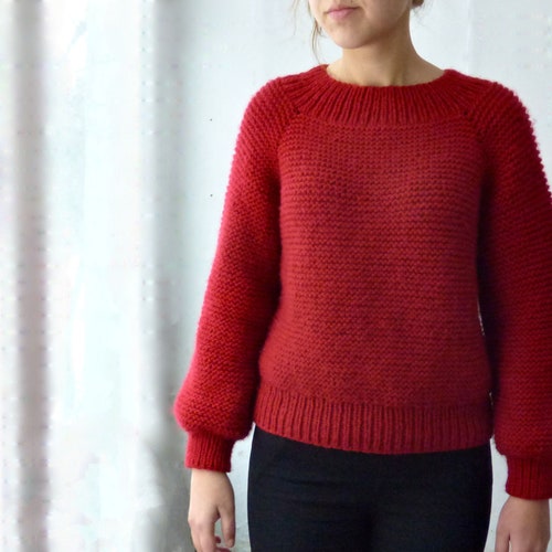 Knitting Pattern Gerda Sweater top-down Seamless. Sizes: - Etsy