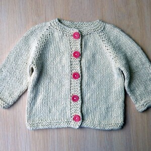Knitting Pattern Aticu Cardigan top-down, Seamless. Sizes: 0-3 3-6 6-12 ...