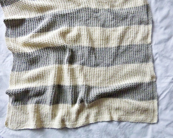 Knitting Pattern Striped Blanket. Sizes: Baby 27x35 inch | Etsy