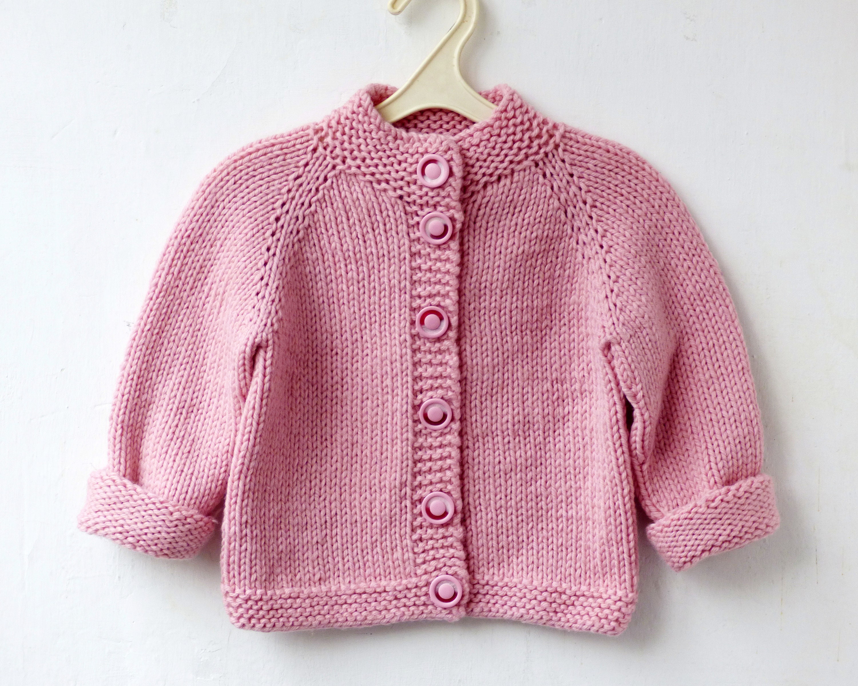 Knitting Pattern - the Pouder Cardigan (top-down). Sizes: 3