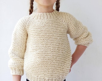 Mere Kids Pullover Knitting Pattern PDF (EN) | Seamless Top-Down | 3–12 Years