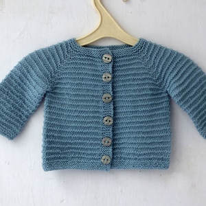 Knitting Pattern Polli Cardigan top-down, Seamless. Sizes: 0-3 3-6 6-12 ...