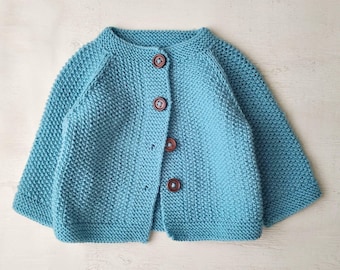 Cerri Baby Cardigan Knitting Pattern PDF (EN) | Seamless Top-Down | 0–24 Months