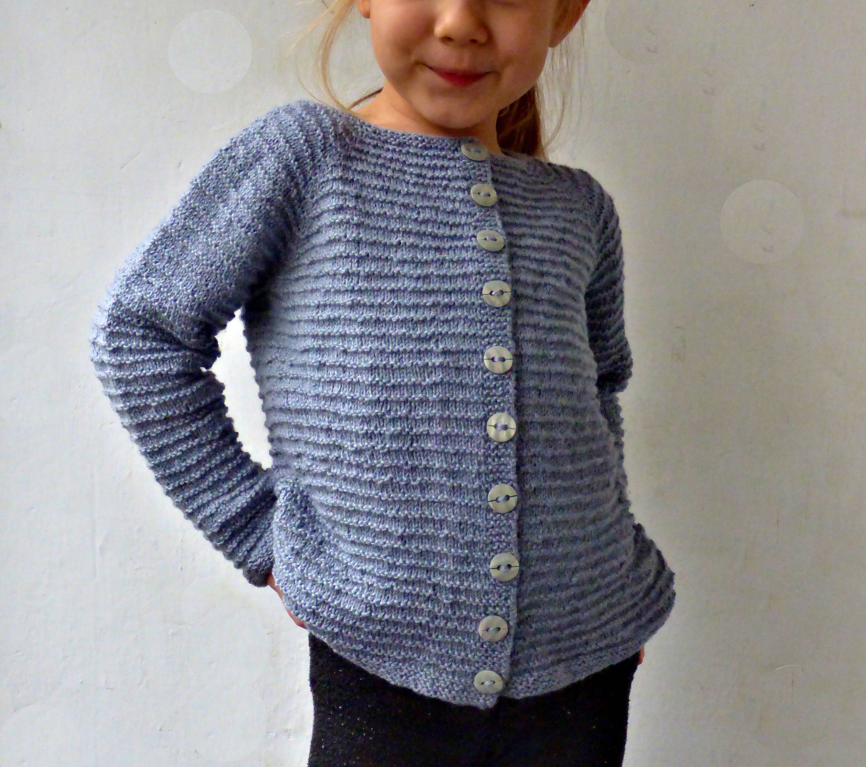 【IONSEOUL】Poblin Pocket Knit Cardigan 4JH405 Knitting Pattern - Polina's Cardigan. Sizes: 3-4 (5-6) 7-8