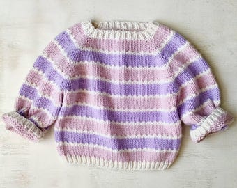 Sori Baby Pullover Knitting Pattern PDF (EN) | Seamless Top-Down Raglan Sweater | Sizes 0–24 Months