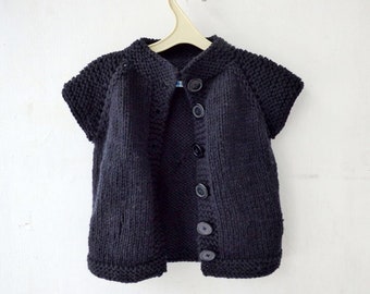 Knitting Pattern - The Morroy Vest (top-down). Sizes: 3-4 (5-6) 7-8 (9-10) 11-12 years. Download PDF in English