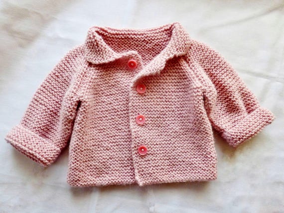 Knitting Pattern - the Pansy Baby Cardigan (top-down