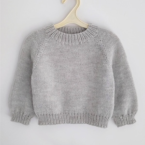Poppy Kids Pullover Knitting Pattern PDF | Seamless Top-Down | 3–12 Years
