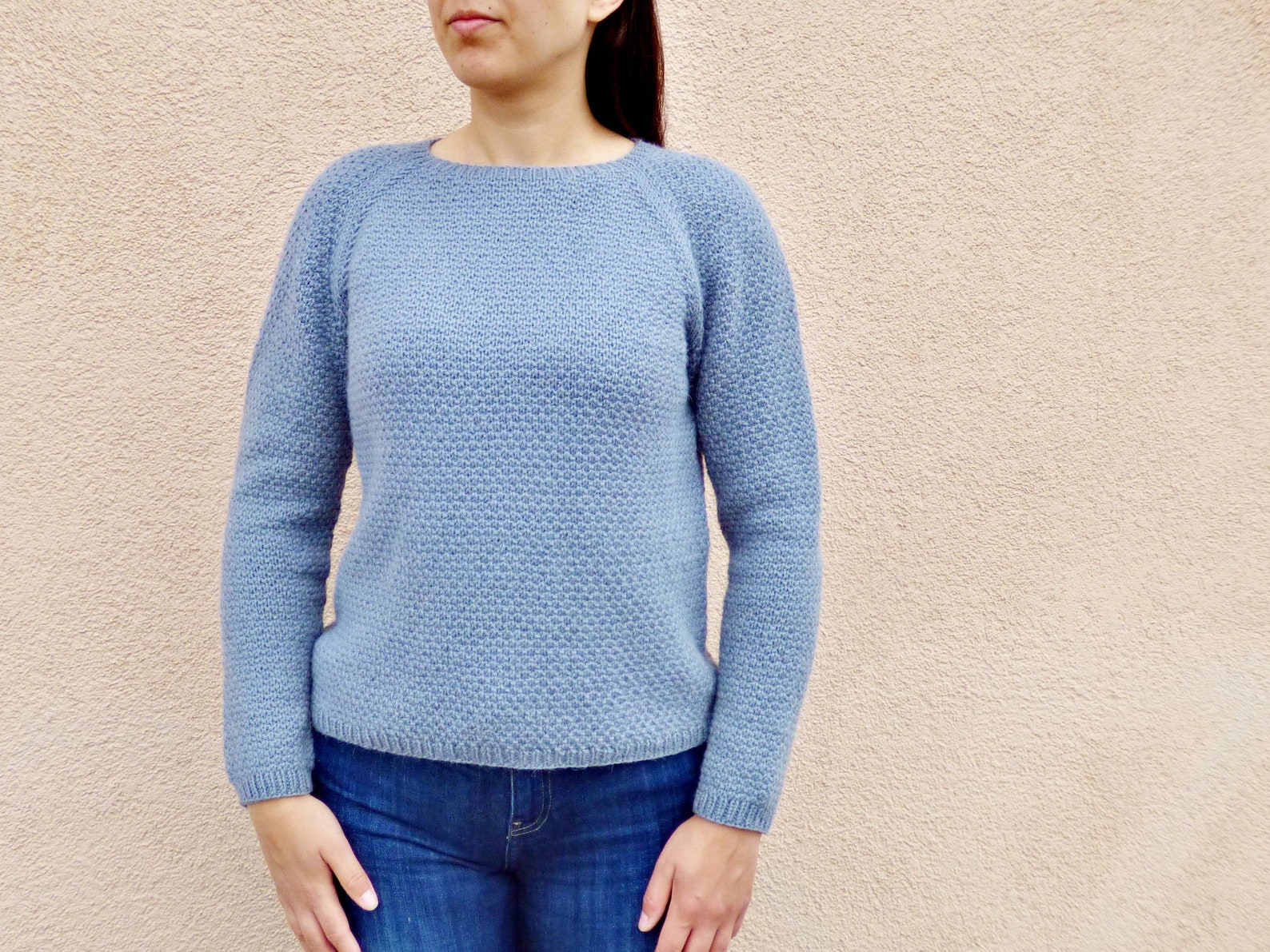 Knitting Pattern Pearl Sweater topdown Seamless. Etsy