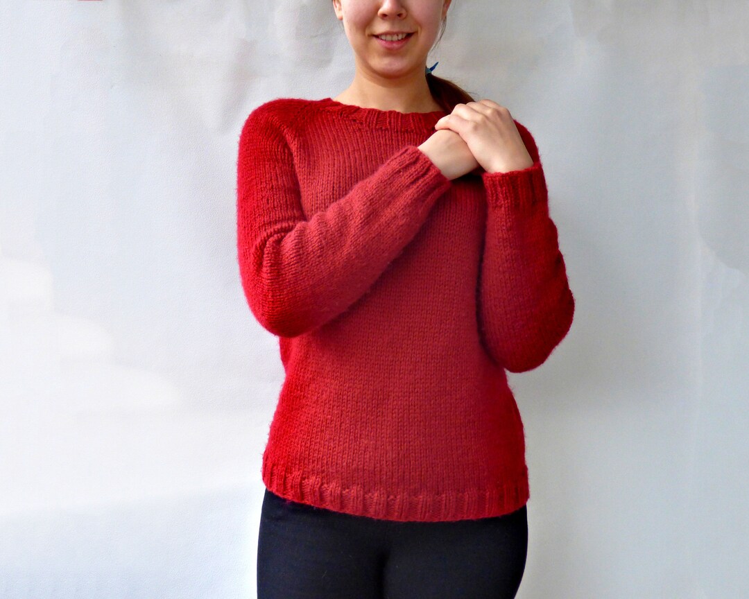 Knitting Pattern Gerda Sweater top-down, Seamless. Sizes: S/m l/xl Xxl ...