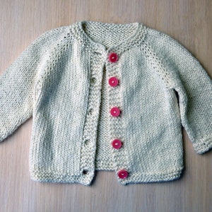 Knitting Pattern Aticu Cardigan top-down, Seamless. Sizes: 0-3 3-6 6-12 ...