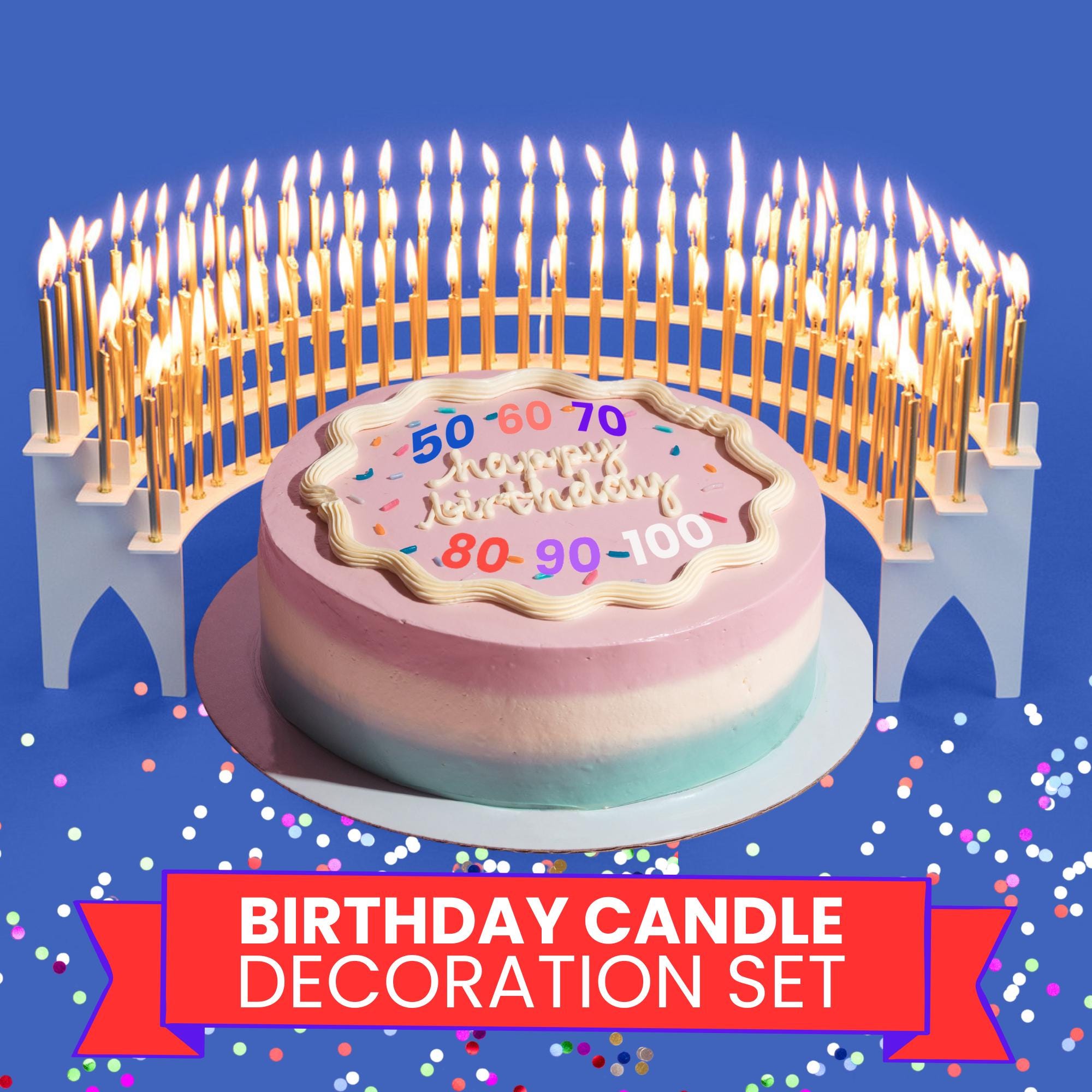 Candele Per Torta 40° Compleanno Oro, Numeri 3D In Cera, Decorazioni Per Festa, Anniversario