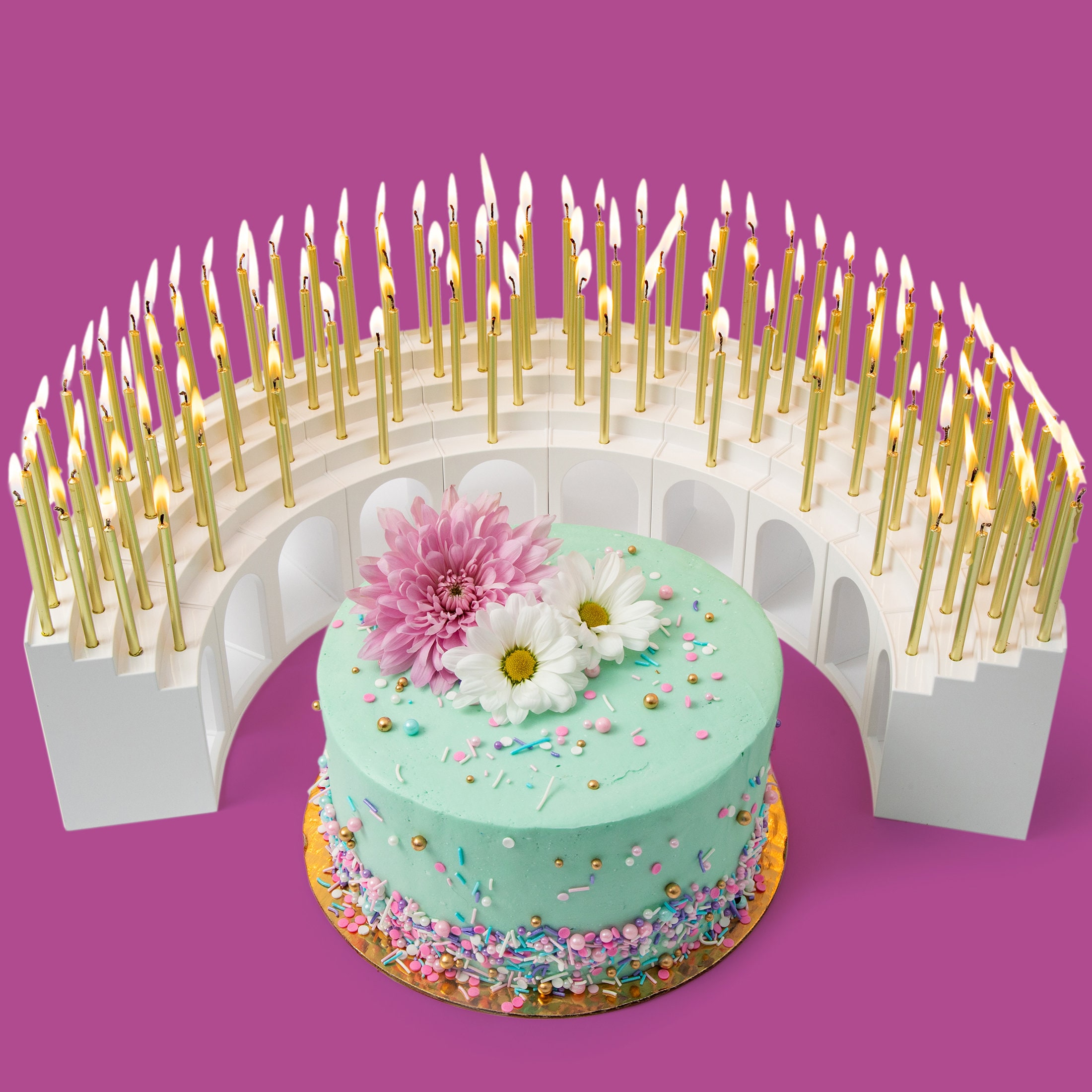Gran rainbow Glitter 18 cumpleaños o aniversario de doble cara CAKE CANDLE  en colores rainbow Estas velas hacen que cualquier pastel se destaque. -   España