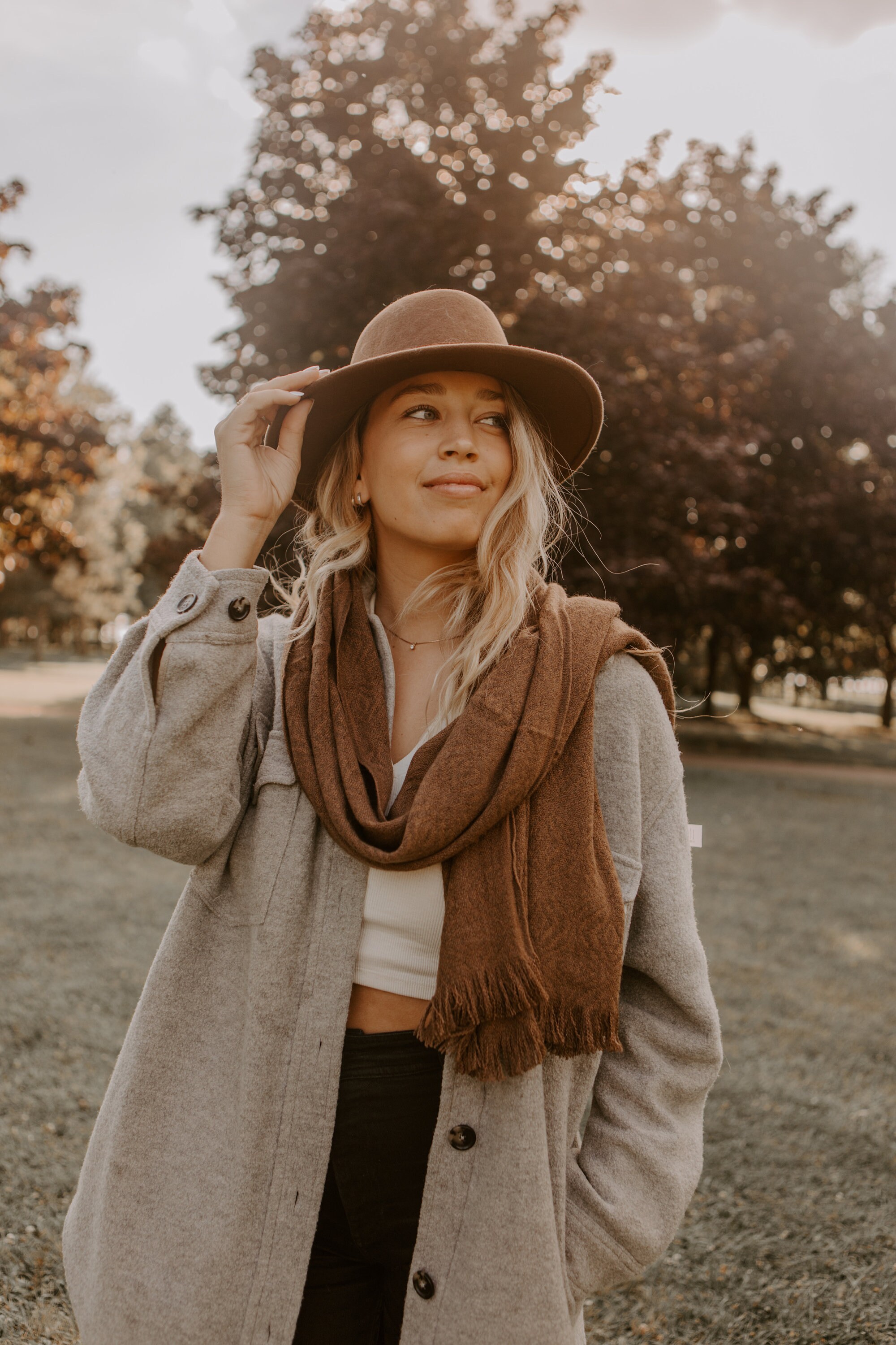 Ladies discount camel scarf