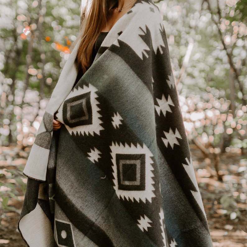 Alpaca queen blanket Wool Blanket Tribal Blanket Native Etsy