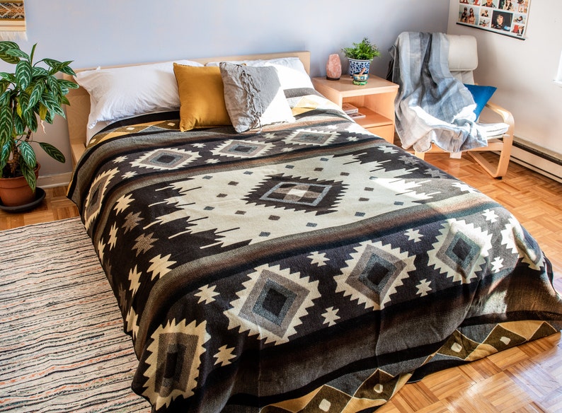 Alpaca queen blanket Wool Blanket Alpaca Blanket Native Etsy