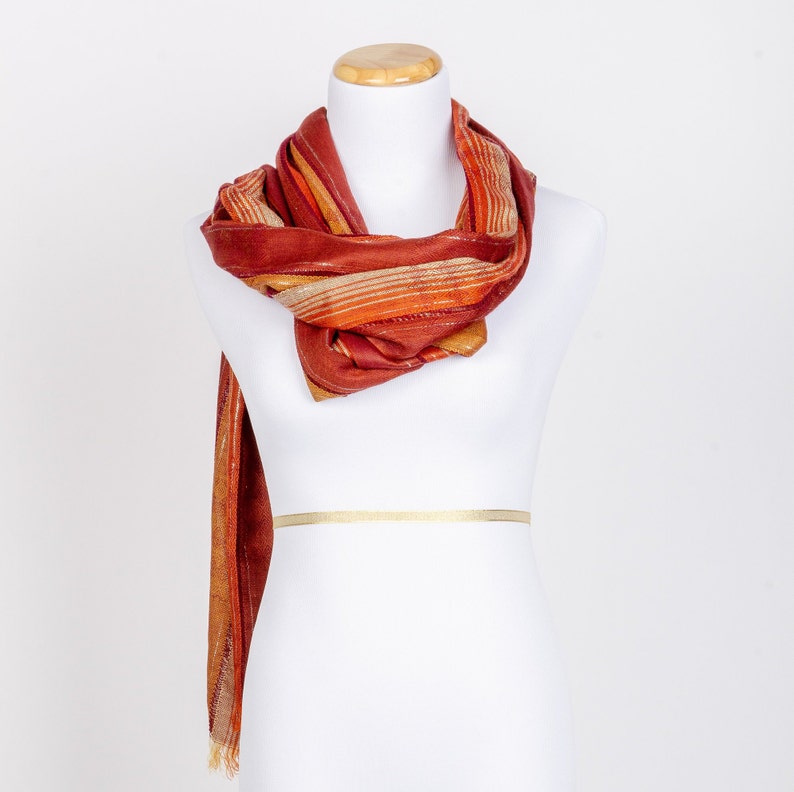 burnt orange pashmina shawls