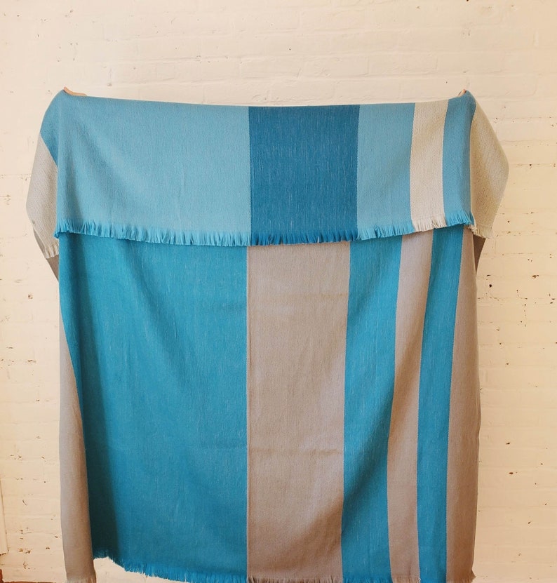 Alpaca Wool Blanket Boho Throw Blanket Color Block Blanket Etsy