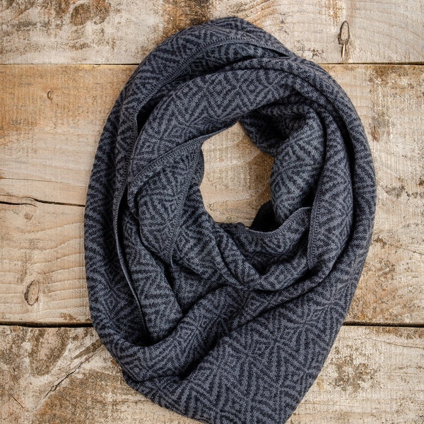 Infinity scarf alpaca - Grey Infinity scarf - Knitted Scarf - Tube scarf - circle scarf - Loop scarf - Warm knit scarf - Neutral scarf -