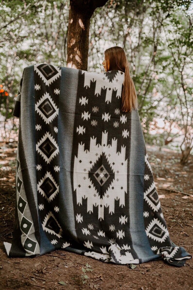 Alpaca Queen Blanket Wool Blanket Tribal Blanket Native Etsy