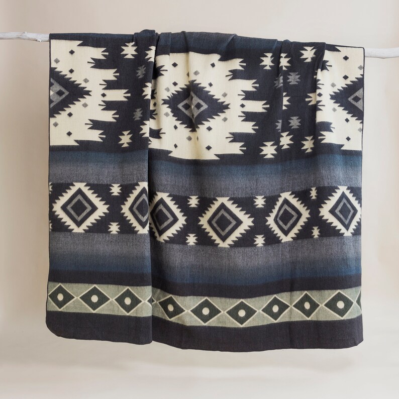 Alpaca Queen Blanket Wool Blanket Tribal Blanket Native Etsy