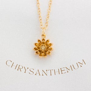 Chrysanthemum Necklace November Flower