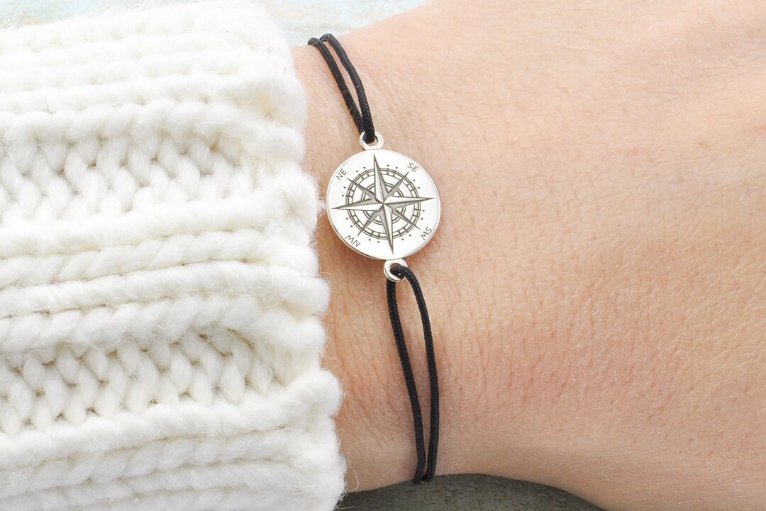 Compass Charm Bracelet End of School Gift, Compass Rose for Big Sister