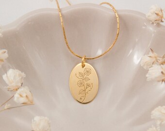 Collier de fleurs de naissance | Fleur de naissance de Holly December