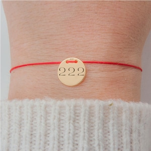 Bracciale 222 • Bracciale con numero angelico • Numero angelico 222 • Gioielli con numero angelico • Carta con numero angelico • Numeri angelici • Bracciale con perline numeriche