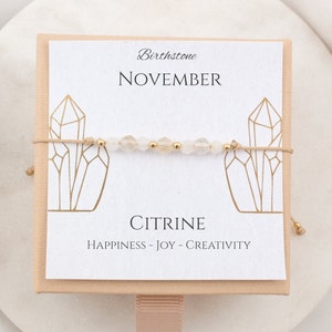 Birthstone Bracelet Citrine | November Birthstone