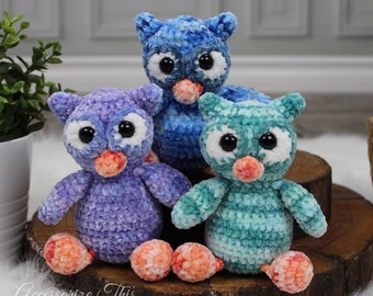 Crochet Pattern: Pocket Pal Owl / Amigurumi/ Stuffy/ Softie/ Animal