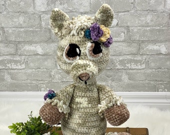 Crochet Pattern:  Lucky the Llama Cuddle Buddy / Amigurumi / Plushie / Crochet Animal / Stuffy / Toy