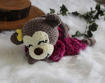 Crochet Pattern: Monkey Ragdoll Lovey/ Amigurumi/ Stuffy/ Softie/ Animal