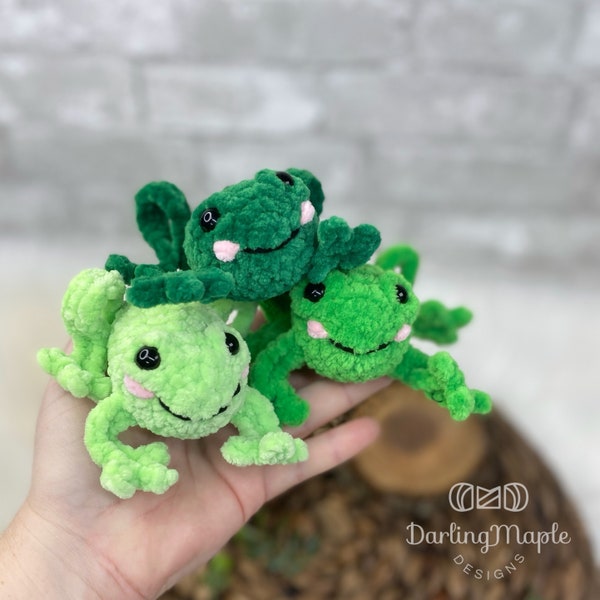 No Sew Frog Crochet Pattern - Frankie the Frog / Amigurumi Frog / Froggy Plush
