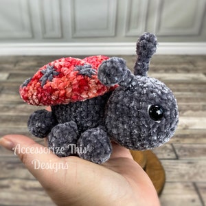 Crochet Pattern: Pocket Pal Ladybug / Insect / Bug/ Amigurumi/ Stuffy/ Softie/ Animal image 2