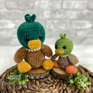 Pocket Pal Mallard Duck / Crochet Duck / Amigurumi Duck / Mallard / Stuffy / Plushy /
