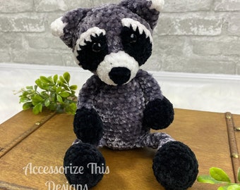 Crochet Pattern: Flip Flop Raccoon | Amigurimi Pattern | Stuffed Animal | Crochet Toy | Plushie | Stuffy