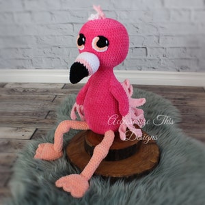 Crochet Pattern: "Francesca" the Flamingo Cuddle Buddy/  Amigurumi/ Stuffy/ Softie/ Animal/ Bird