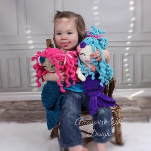 Crochet Pattern:Mermaid Ragdoll Lovey/ Amigurumi/ Stuffy/ Softie/ doll image 3